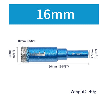 Diamond Dry Drilling Bit 1Pc 5-16mm Round Shank
