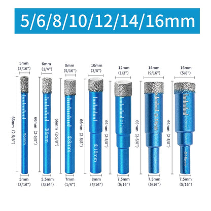 Diamond Dry Drilling Bit 1Pc 5-16mm Round Shank