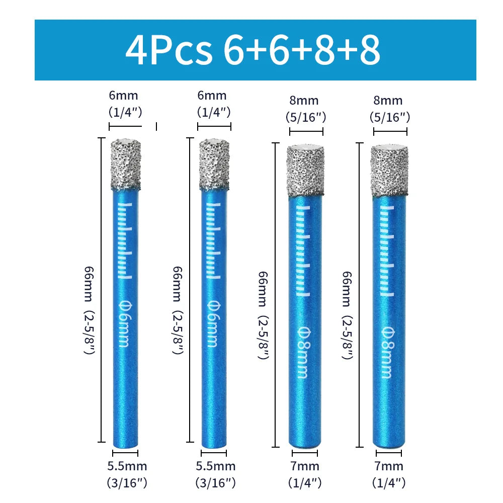 Diamond Dry Drilling Bit 1Pc 5-16mm Round Shank