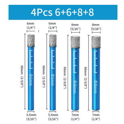 Diamond Dry Drilling Bit 1Pc 5-16mm Round Shank