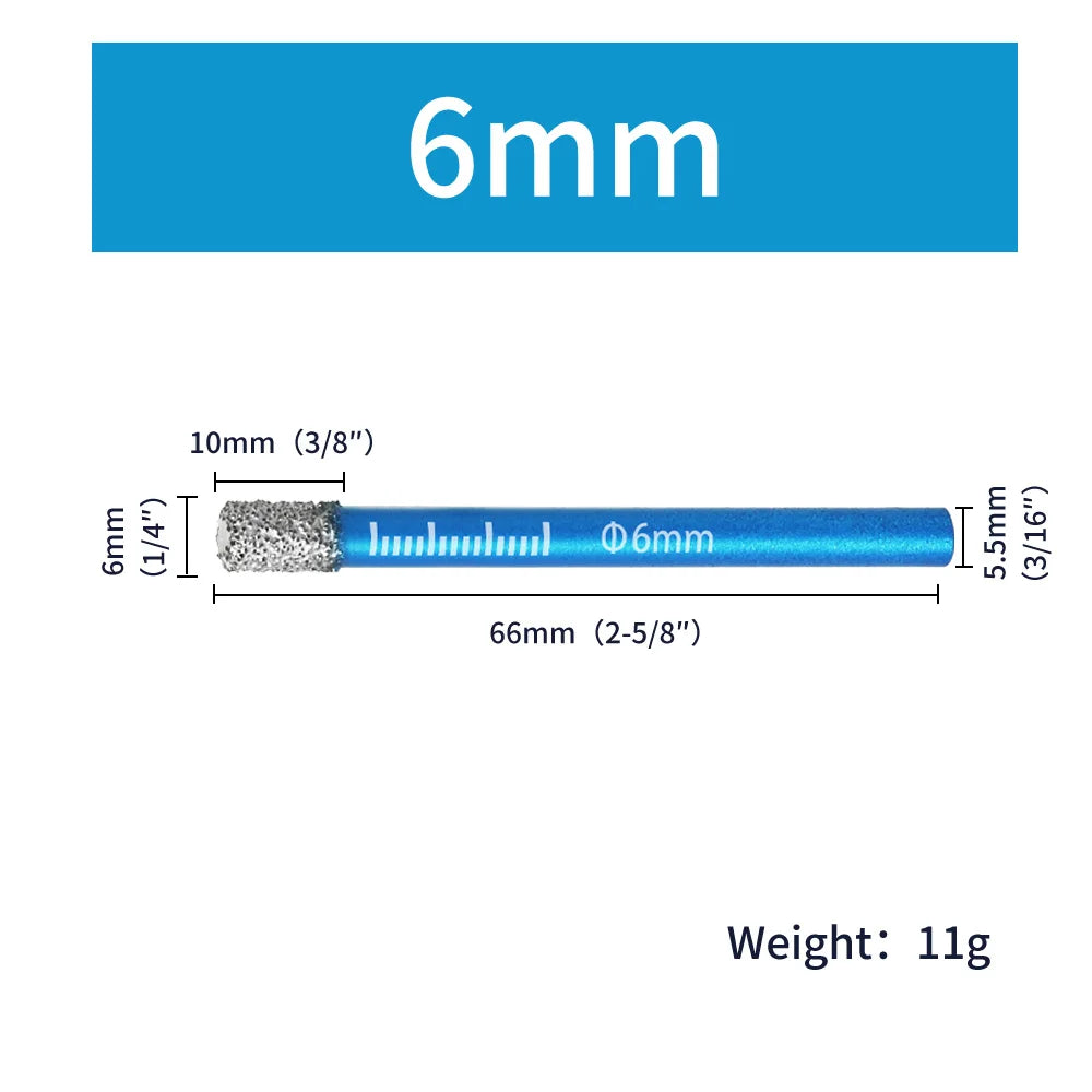 Diamond Dry Drilling Bit 1Pc 5-16mm Round Shank